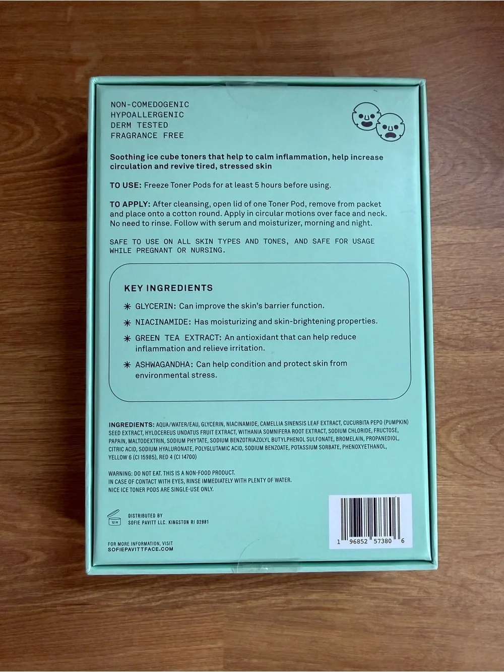 *BNIB* Sofie Pavitt Nice Ice Frozen Toner Pods